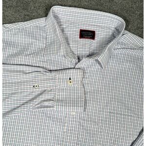 UNTUCKIT MENS 3XL PERFORMANCE BLUE PINK WHITE CHECK BUTTON DOWN STRETCH SHIRT